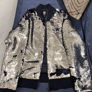 Dallas Cowboys Sequin Bomber Jacket - NWOT